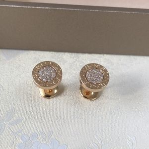 Women's 18K rose gold diamond earrings